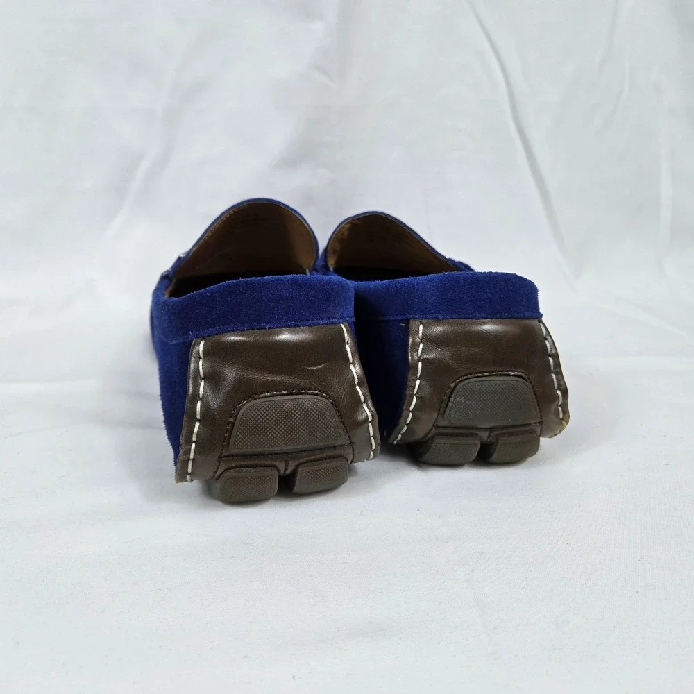 Alfani Men Draper Royal Blue Suede Leather SlipOn Preppy Loafers 13M Casual Chic